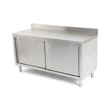 Stainless Steel Kitchen Bench with Sliding Doors Cabinet 1200x600x850mm  Steelmates