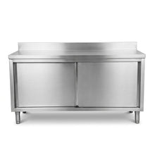 Stainless Steel Kitchen Bench with Sliding Doors Cabinet 1200x600x850mm  Steelmates