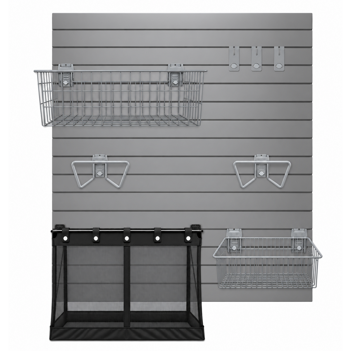 Laundry Storage Kit – Slatwall Laundry Organisation System  Steelmates