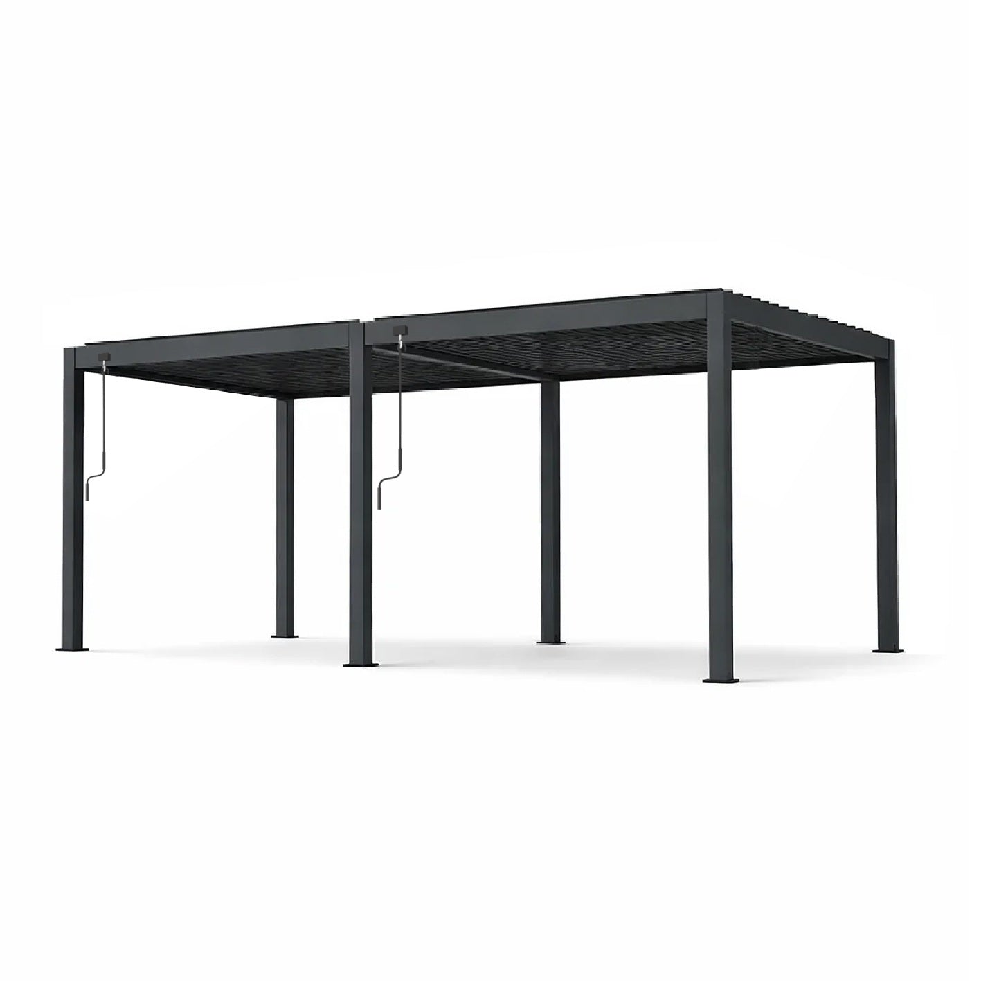 8000 L x 3000 W x 2500 H Louvred pergola louvre roof Dark Grey  Steelmates
