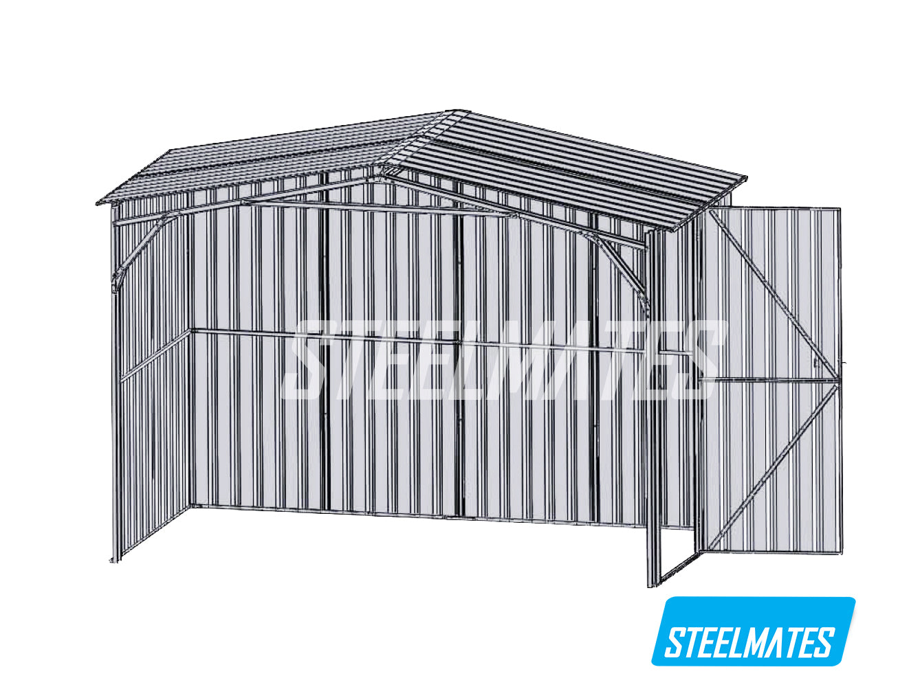 [grey]Modular Garage Back Wall Module 1683L x 3360W