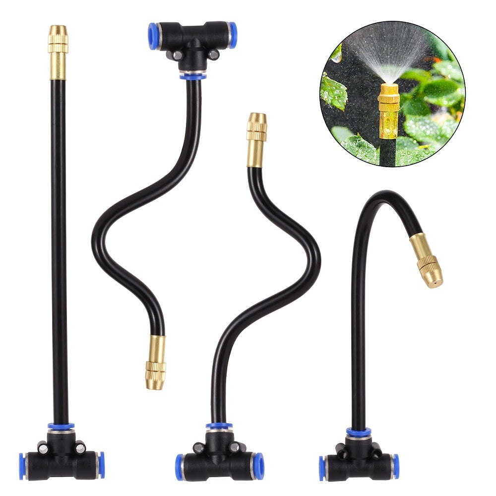 Adjustable Misting Irrigation System Kit  PU Hose Garden Spray Cooling & Humidifying Set  Steelmates