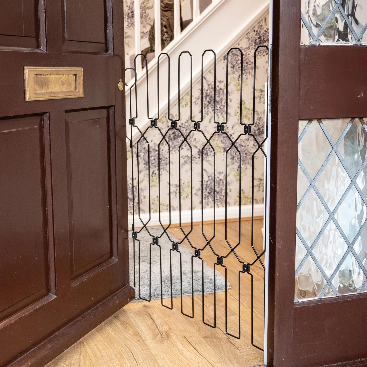 Metal Retractable Pet Gate Foldable Safety Barrier for Dogs and Cats  Steelmates