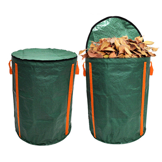 Large 120L Garden Waste Bag with Cover , Thickened Waterproof Leaf Collection Bag  Steelmates