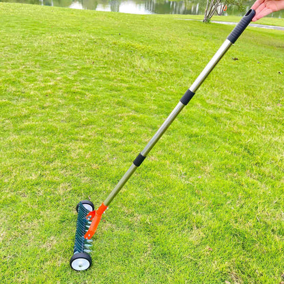 Rolling Lawn Dethatcher Rake with Wheels  Steelmates