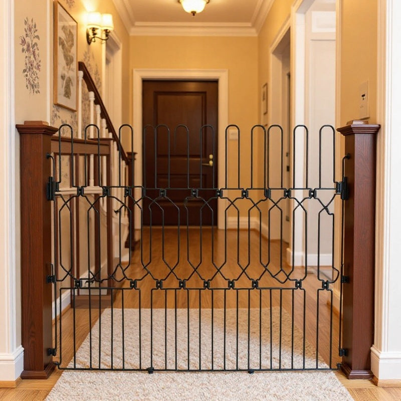 Metal Retractable Pet Gate Foldable Safety Barrier for Dogs and Cats  Steelmates