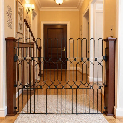 Metal Retractable Pet Gate Foldable Safety Barrier for Dogs and Cats  Steelmates