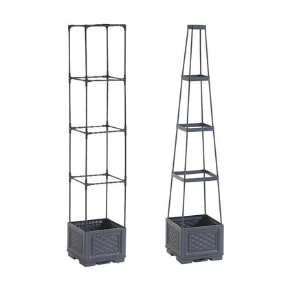 Wheeled Climbing Planter Box with Trellis  Steelmates