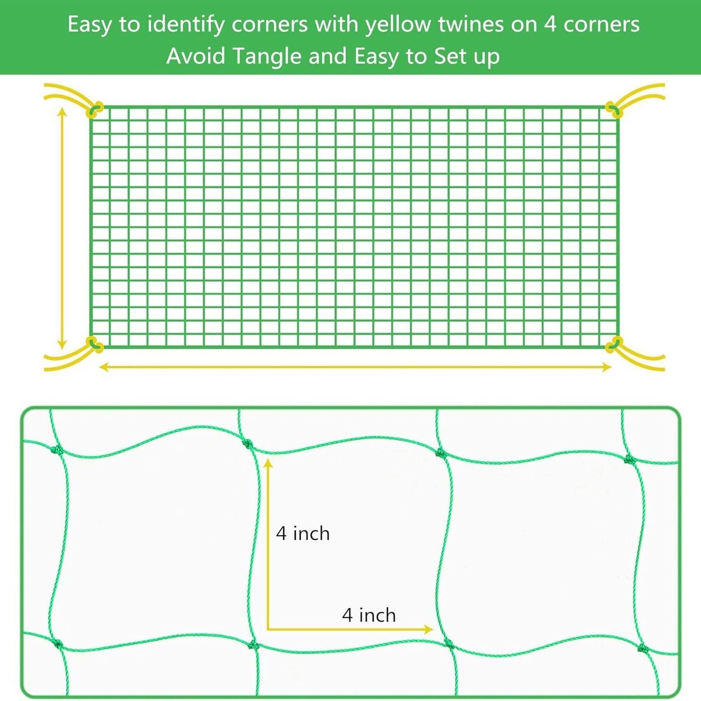 Heavy-Duty Garden Climbing Net for Vines & Vegetables  Steelmates