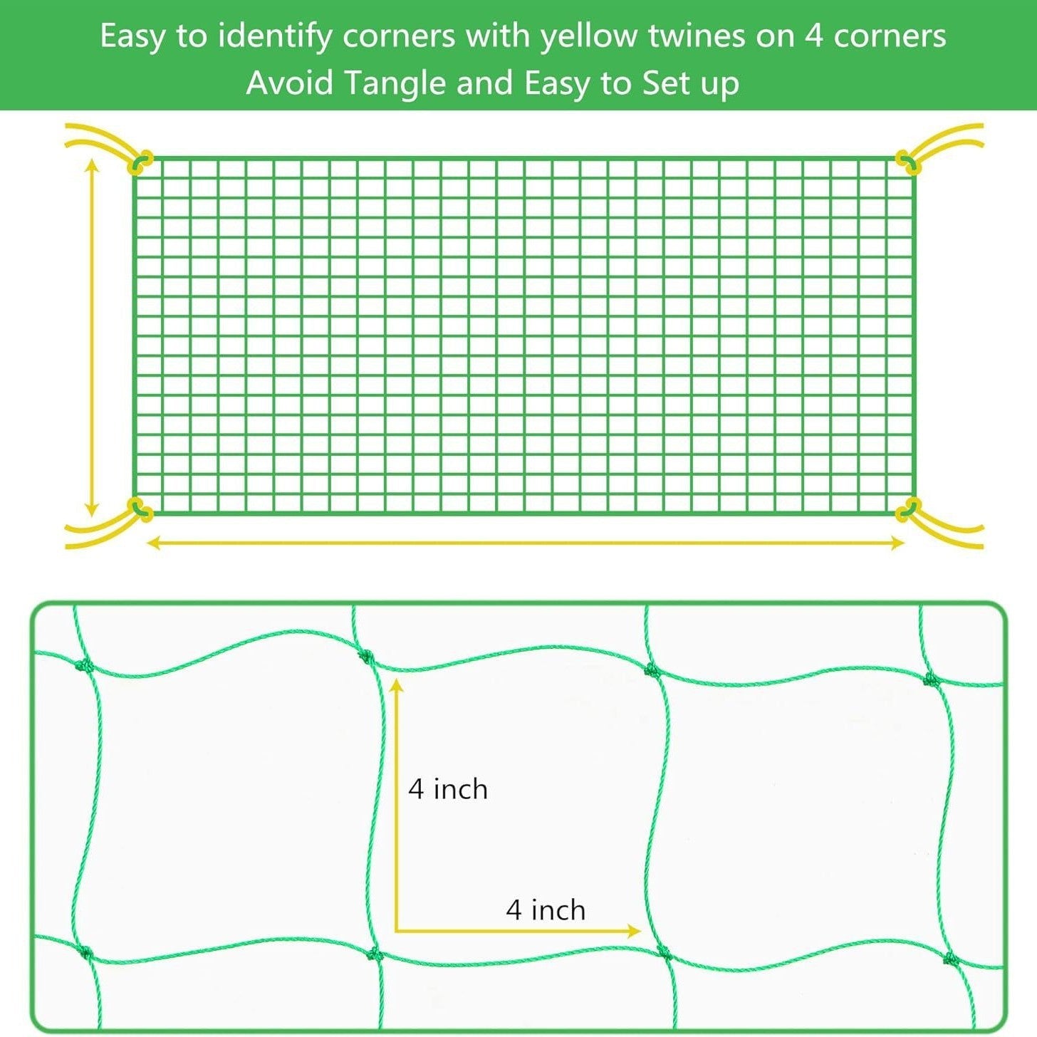 Heavy-Duty Garden Climbing Net for Vines & Vegetables  Steelmates
