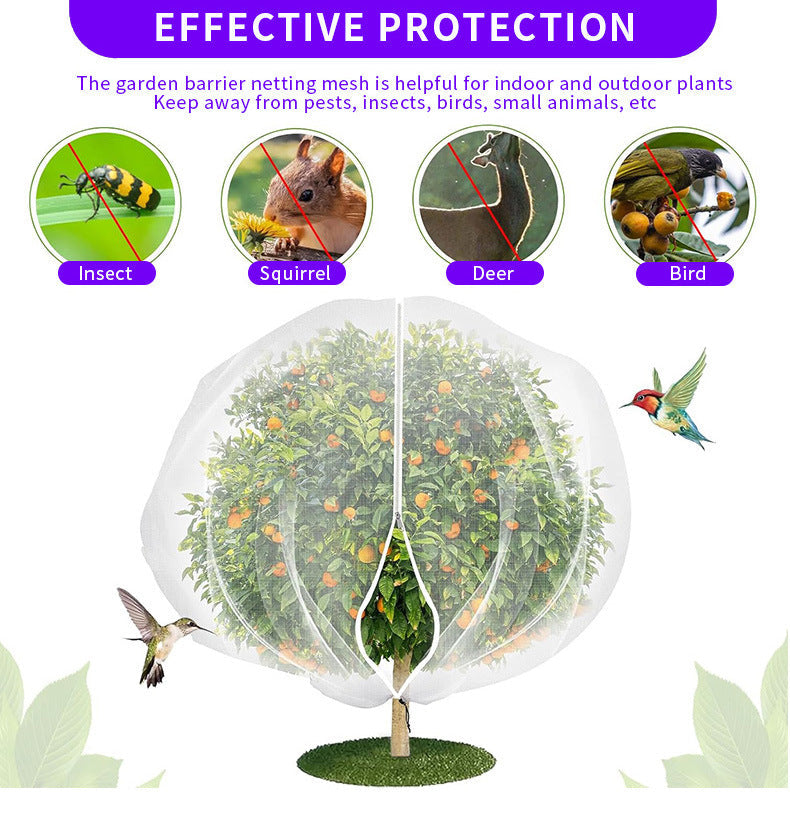 Plant & Fruit Tree Protective Net, Anti-Insect, Anti-Bird, Breathable Garden Mesh Bag  Steelmates