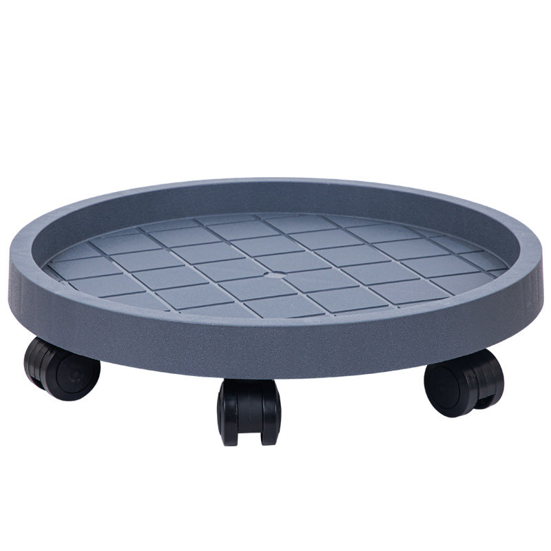 Movable Plant Pot Tray with Wheels & Water Catcher Base  Steelmates