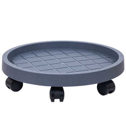 Movable Plant Pot Tray with Wheels & Water Catcher Base  Steelmates