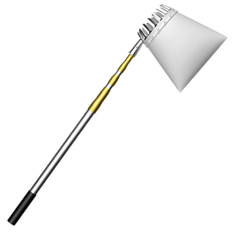 2.1M Telescopic Fruit Picker with Storage Bag Stainless Steel Pole Apple, Pear & Citrus Harvester  Steelmates