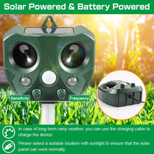 Solar Ultrasonic Animal Repeller with PIR Sensor & Flashing LED Lights  Steelmates