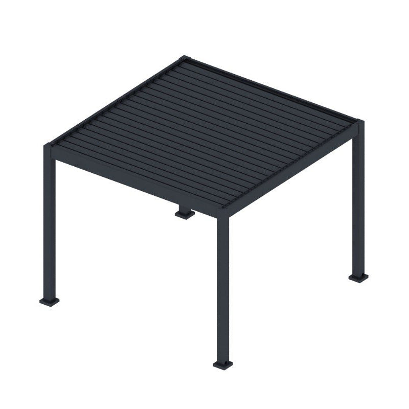 3000 L x 4000 W x 2500 H Louvred Pergola Louvre Roof Dark Grey