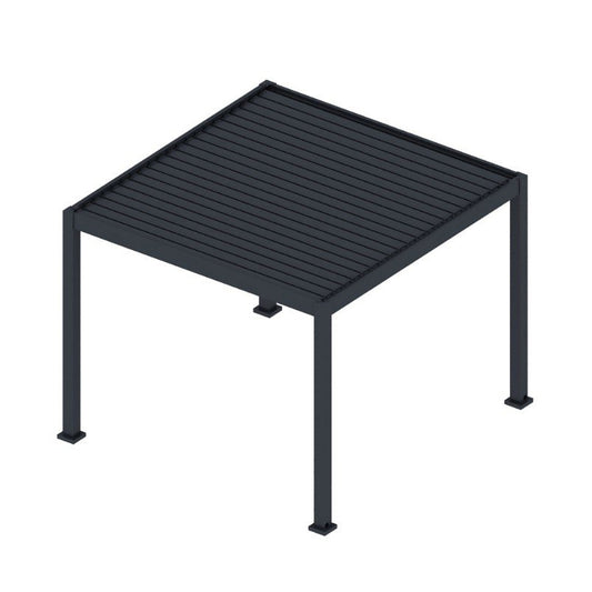 3000 L x 4000 W x 2500 H Louvred Pergola Louvre Roof Dark Grey