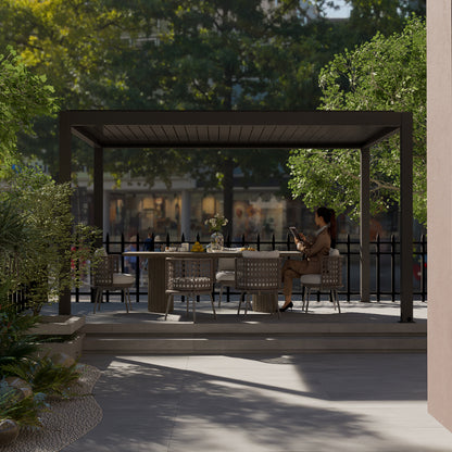 3000 L x 4000 W x 2500 H Louvred Pergola Louvre Roof Dark Grey