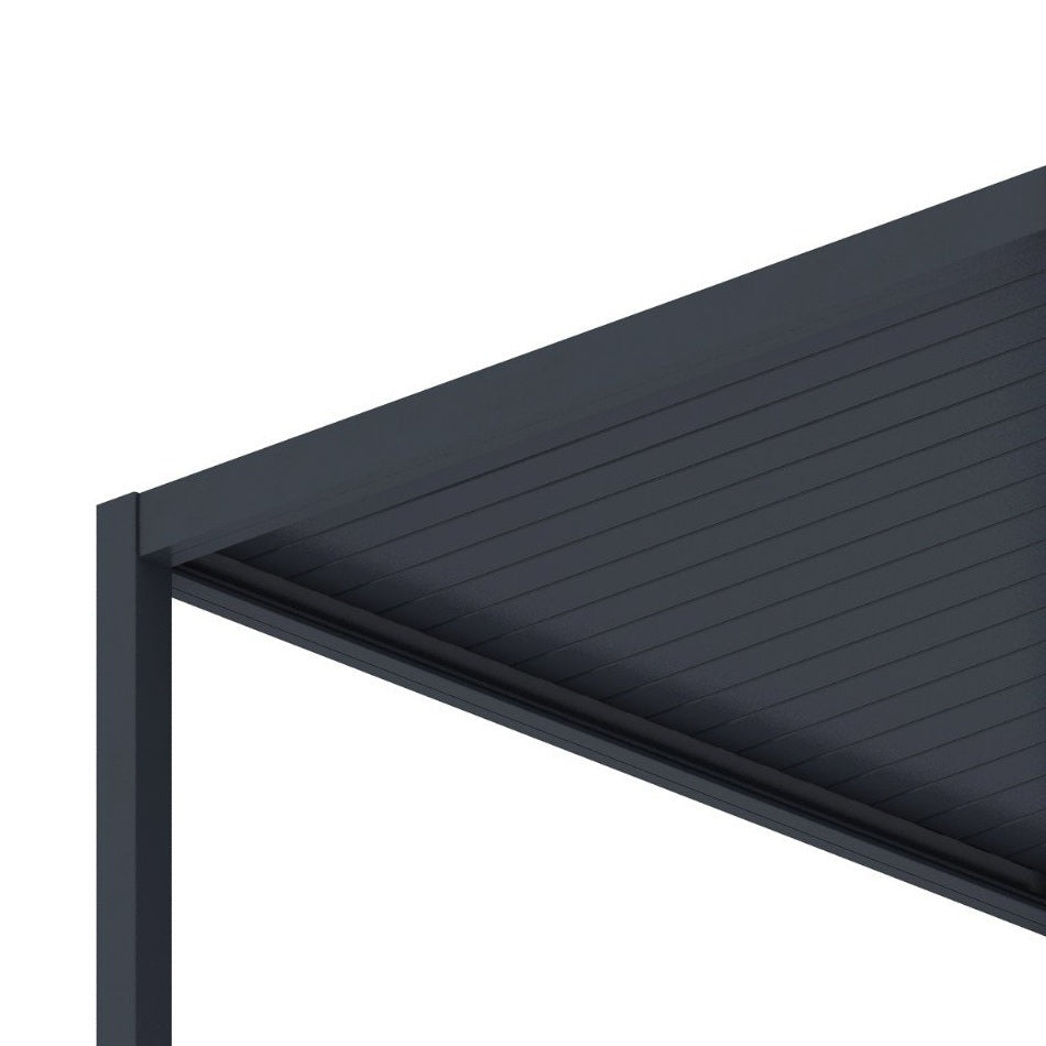 3000 L x 4000 W x 2500 H Louvred Pergola Louvre Roof Dark Grey