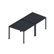 6000 L x 3000 W x 2500 H Louvred Pergola Louvre Roof Dark Grey