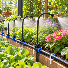 Adjustable Misting Irrigation System Kit  PU Hose Garden Spray Cooling & Humidifying Set  Steelmates