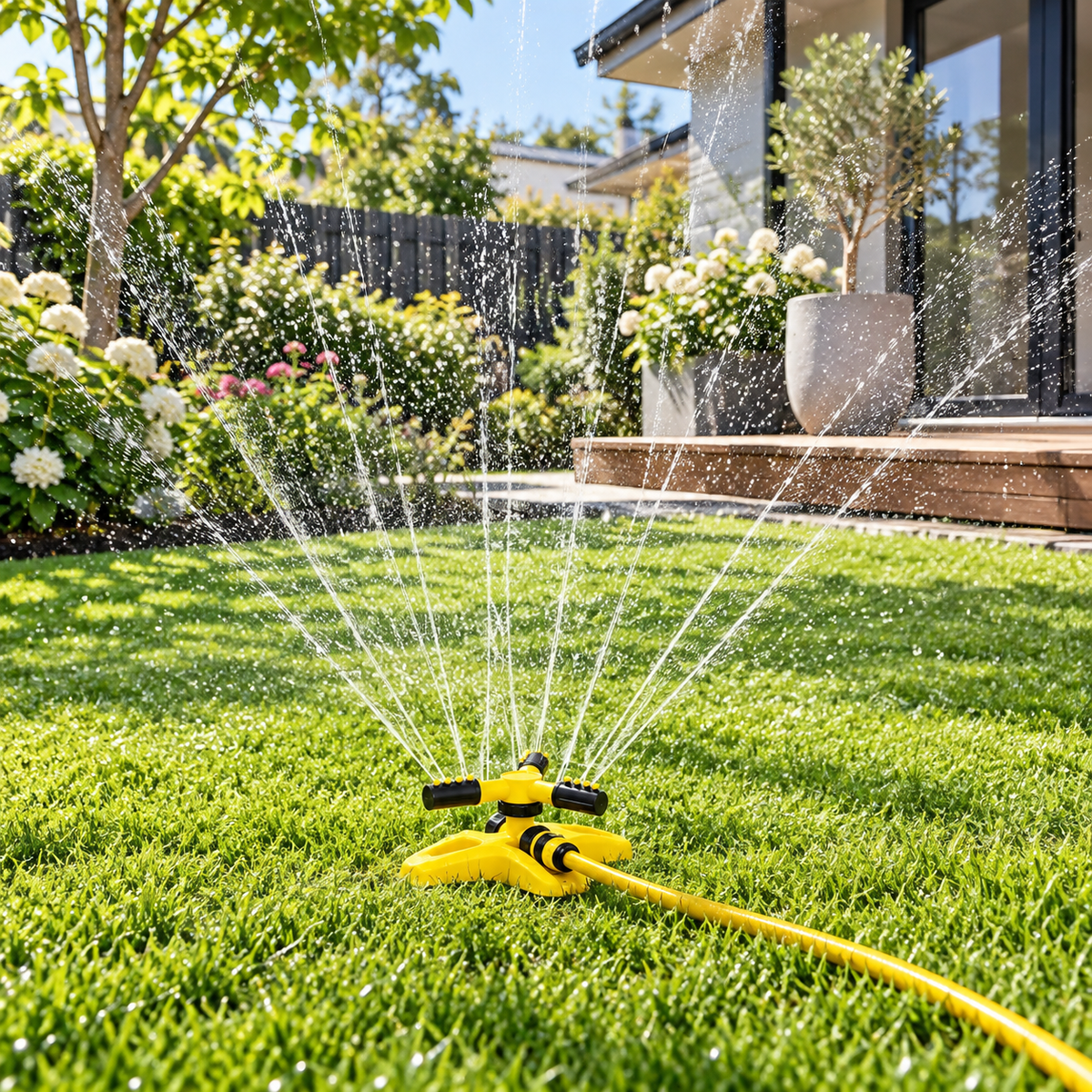 360 Degree Lawn Sprinkler for Automatic Garden Watering  Steelmates