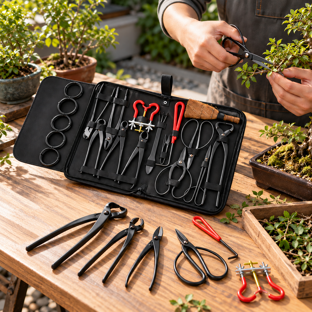 Professional Bonsai Tool Set with Scissors  Steelmates