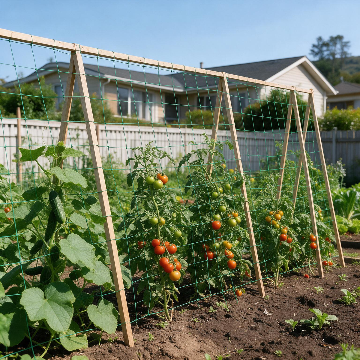 Heavy-Duty Garden Climbing Net for Vines & Vegetables  Steelmates