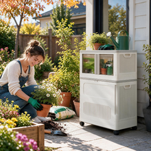 Large Foldable Outdoor Storage Box with Lid & Wheels (PP)  Steelmates