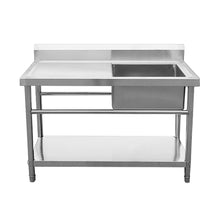 Right Table 304 Grade Stainles Steel Sink Bench with Undershelf 1000*600*850mm