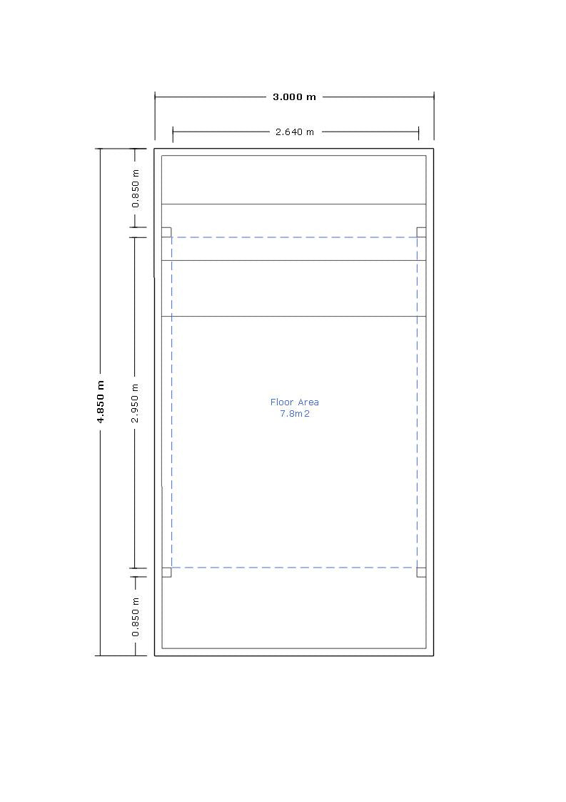 Single Carport 4850(D) x 3000(W)mm