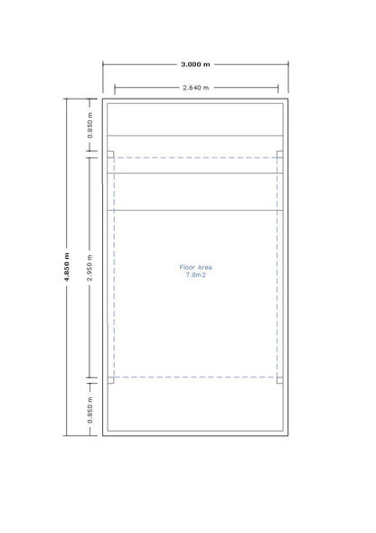 Single Carport 4850(D) x 3000(W)mm