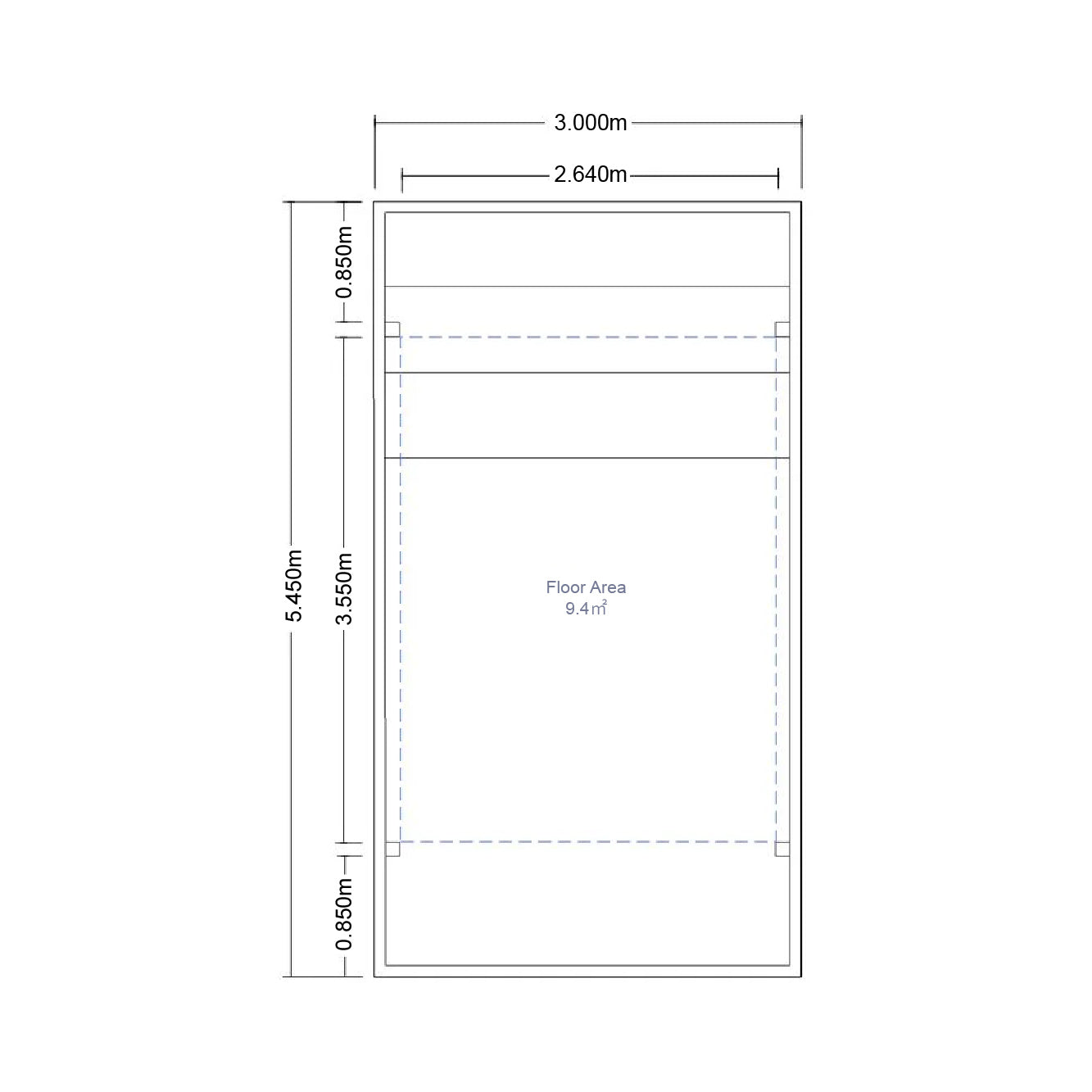 Single Carport 5450(D) x 3000(W)mm