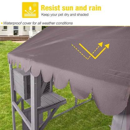 Walk-in Wooden Catio with Bridge 2800 L x 1870W x 1870 H  Steelmates
