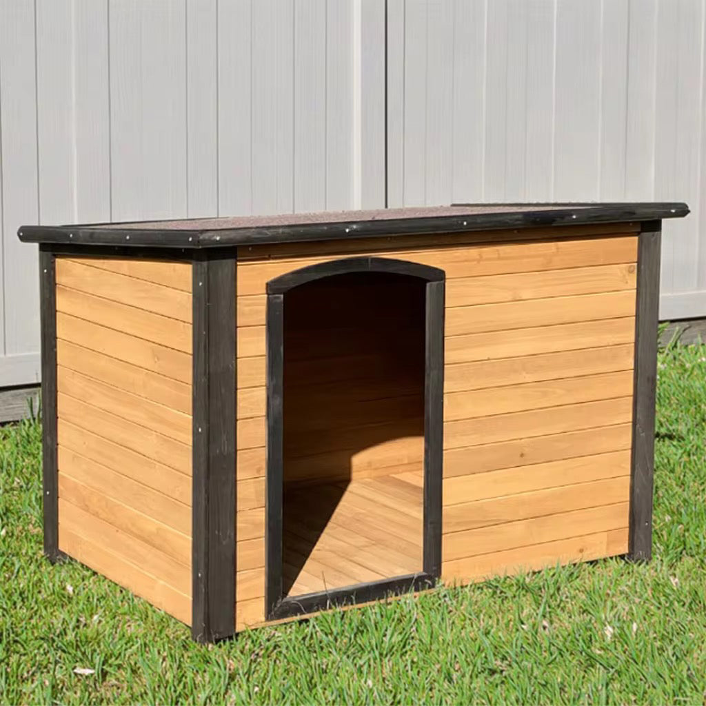 Outdoor Wooden Dog House with Opening Roof  Steelmates