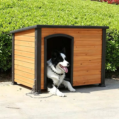 Outdoor Wooden Dog House with Opening Roof  Steelmates