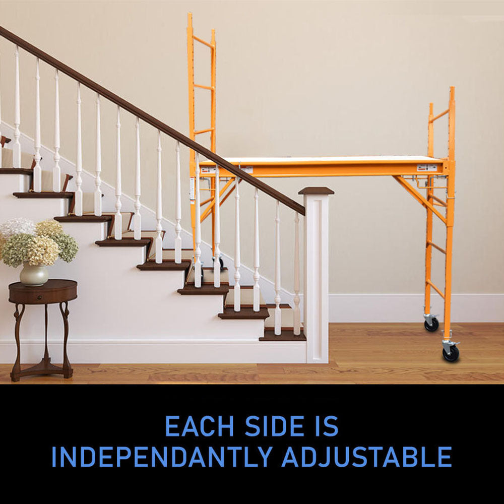 Adjustable Steel Mobile Scaffolding High Ladder Tool Portable 1.8m  Steelmates