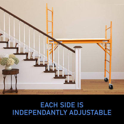Adjustable Steel Mobile Scaffolding High Ladder Tool Portable 1.8m  Steelmates