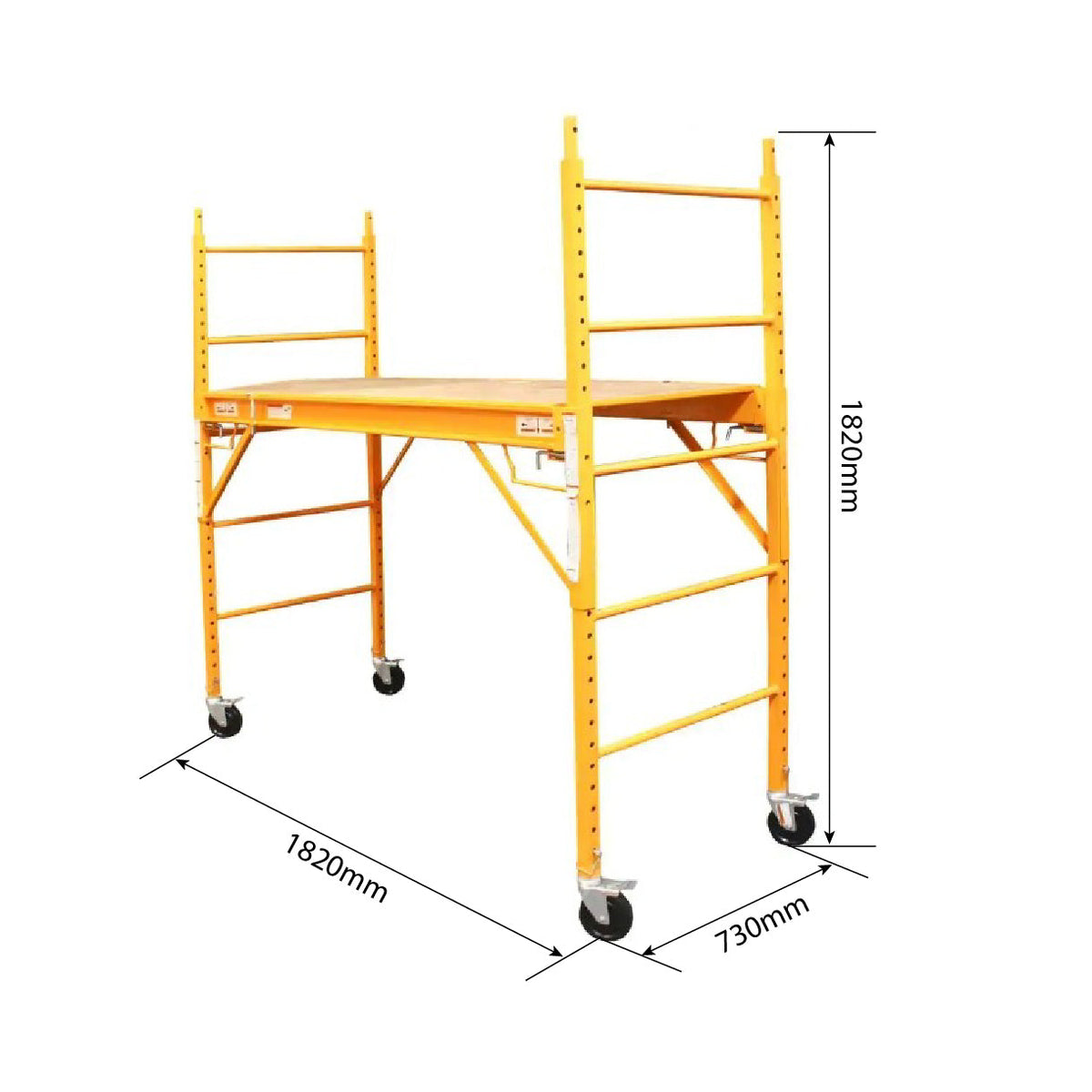 Adjustable Steel Mobile Scaffolding High Ladder Tool Portable 1.8m  Steelmates