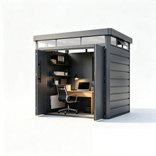 Galvanized Steel Garden Shed with Wide Folding Doors -230cm Height  Steelmates