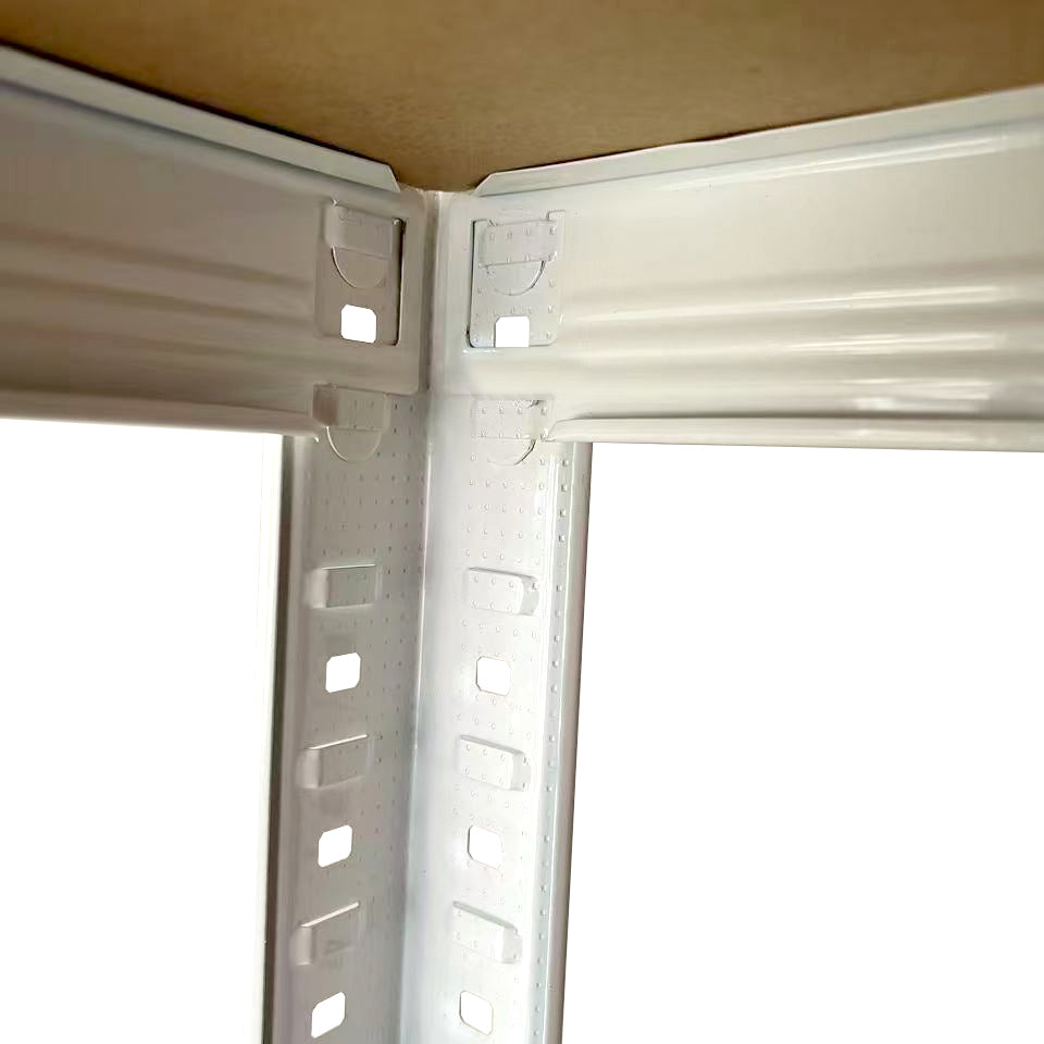5 tier DIY Shelving H1800 x 900 x 400 With Corner Unit & 4 Storage Shelves White  Steelmates