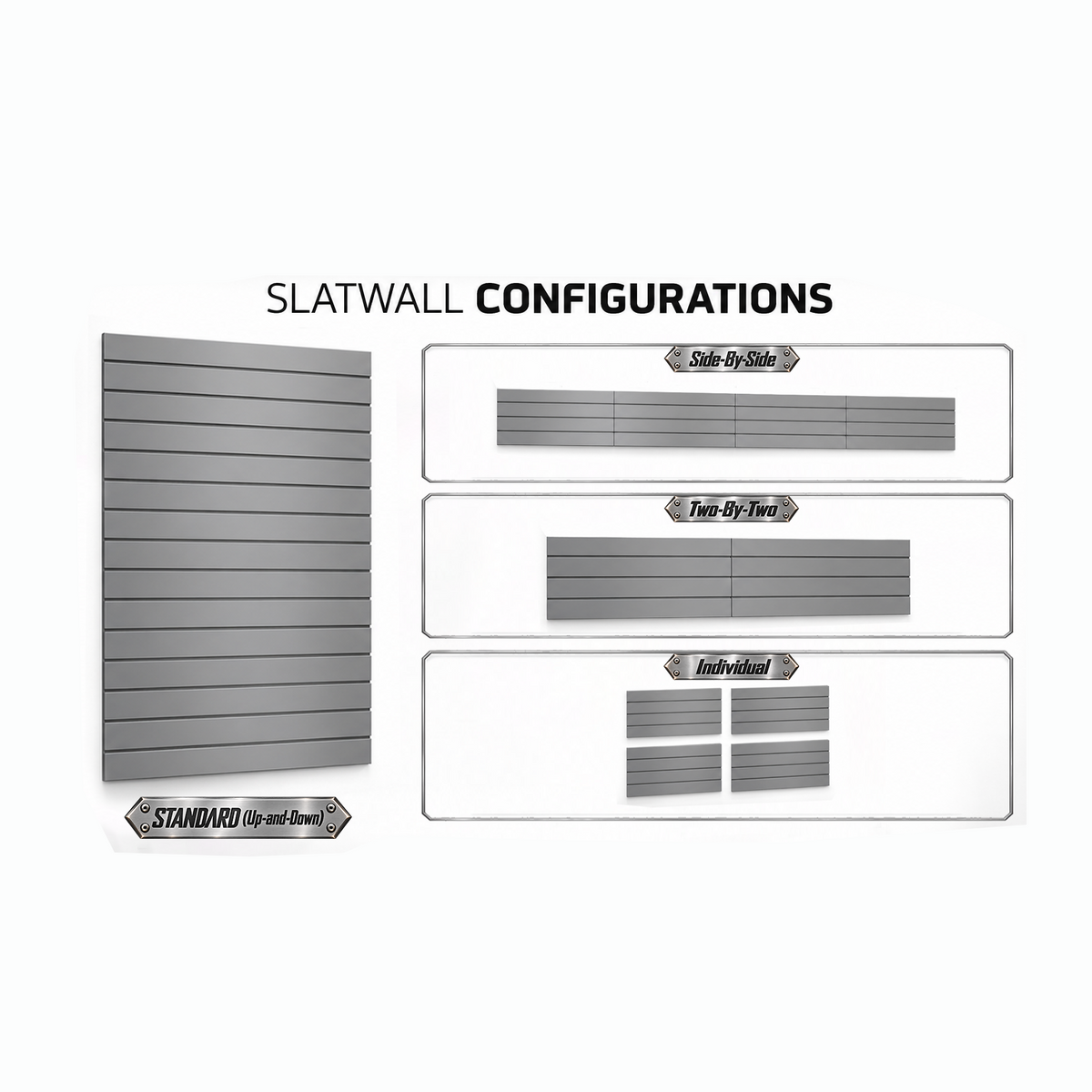Double Bike Storage Kit – Slatwall Garage Organisation System  Steelmates
