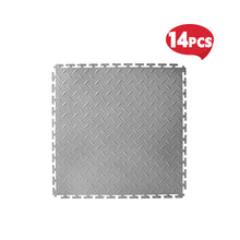 Heavy Duty Interlocking Floor Tiles,Tread Plate,500×500×6mm-Grey