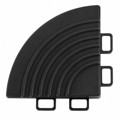 Interlocking Garage Floor Tile System Black - Corner  steelmates