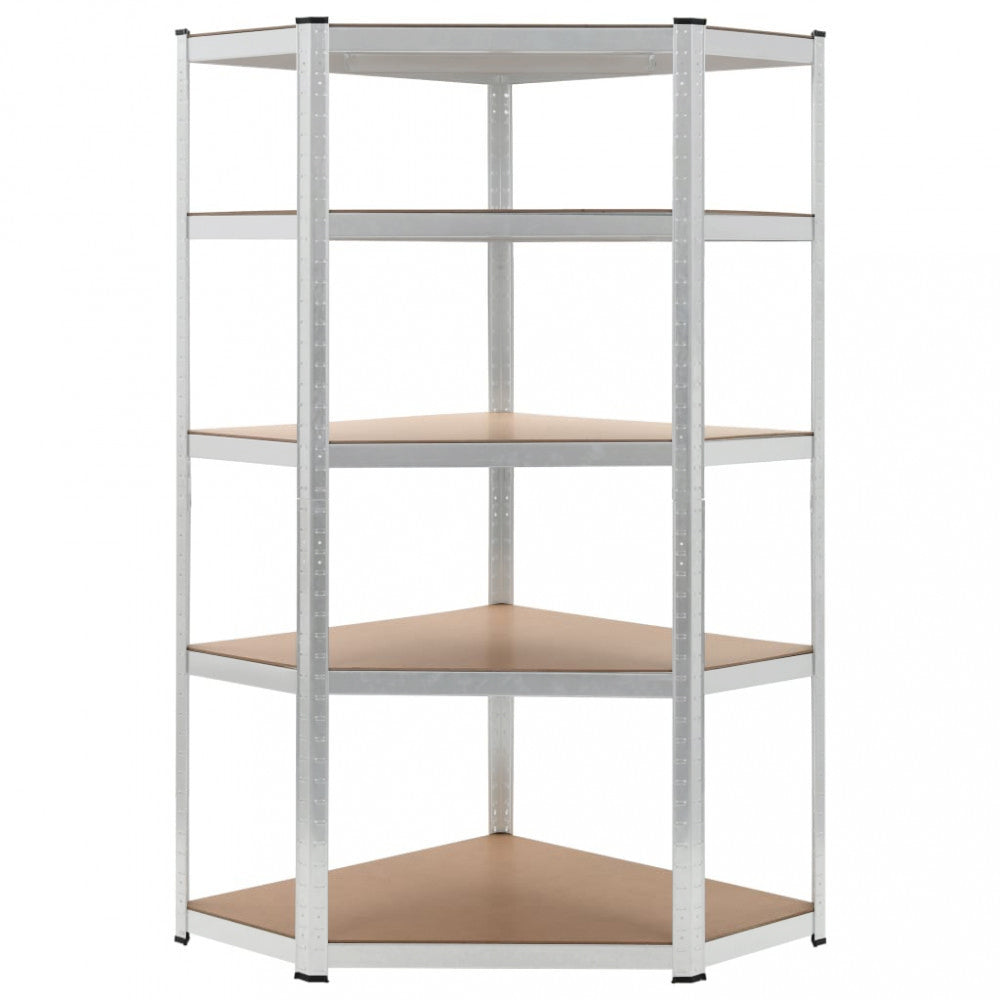 5 Layers Boltless Storage Shelving White 1800 x 700 x 400 Corner Unit  Steelmates