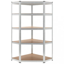 5 Layers Boltless Storage Shelving White 1800 x 700 x 400 Corner Unit  Steelmates