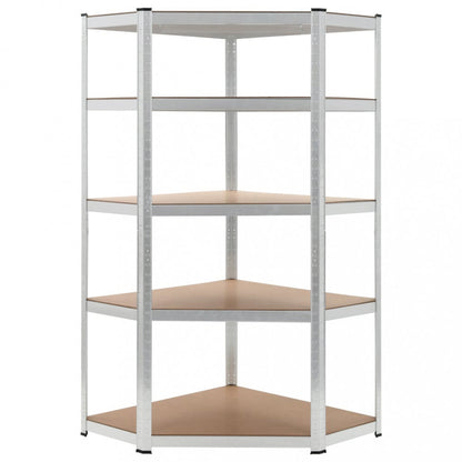 5 Layers Boltless Storage Shelving White 1800 x 700 x 400 Corner Unit  Steelmates