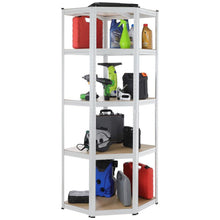 5 Layers Boltless Storage Shelving White 1800 x 700 x 400 Corner Unit  Steelmates
