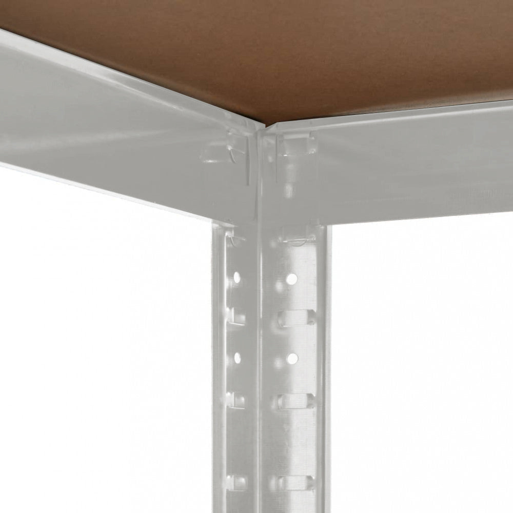 5 tier DIY Shelving H1800 x 900 x 400 With Corner Unit & 4 Storage Shelves White  Steelmates