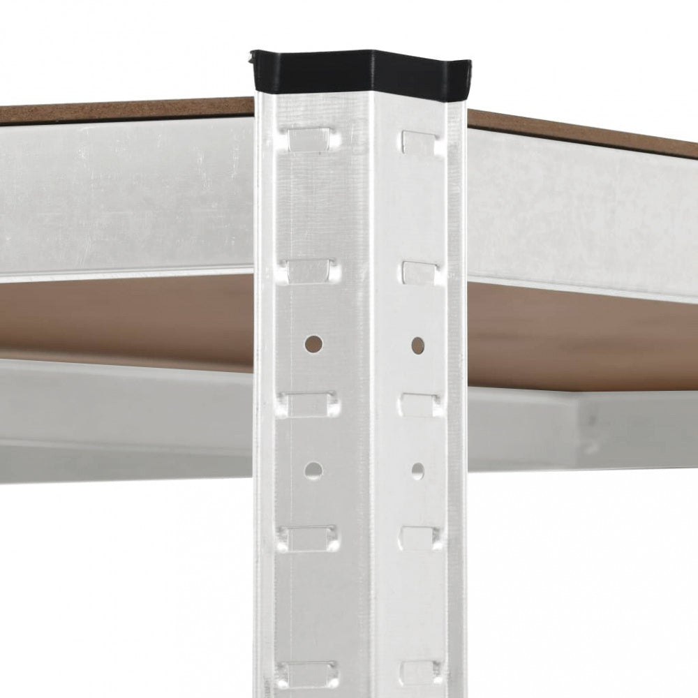 5 tier DIY Shelving H1800 x 900 x 400 With Corner Unit & 4 Storage Shelves White  Steelmates